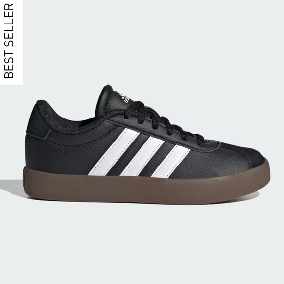 Adidas VL COURT 3.0 SHOES KIDS Skateboarding in Black - Picture 1 of 13